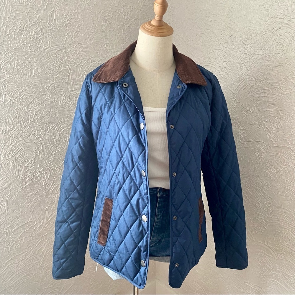 Laura Scott Light Weight Quilted Button Up Jacket